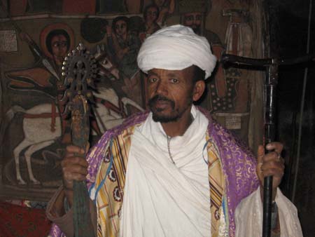 A Prist in Lalibela church