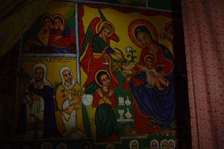 Painting on the wall of a monastery